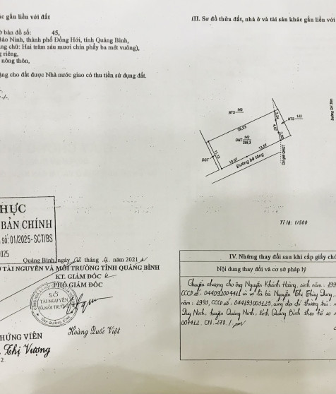 Toàn bộ Quyền sử dụng đất, tài sản gắn liền với đất tại thửa đất số 142, tờ bản đồ số 45, địa chỉ: thôn Sa Động, xã Bảo Ninh, thành phố Đồng Hới, tỉnh Quảng Bình (nay là TDP Sa Động, phường Đồng Hới, tỉnh Quảng Trị) thuộc quyền sử dụng, sở hữu của ông Đỗ